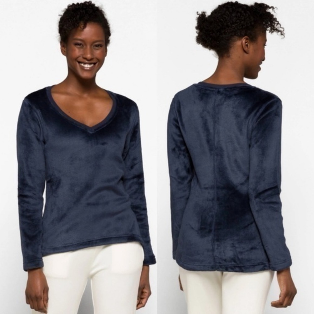 Ugg Daisy Fleece V-Neck Lounge  Top Sz L